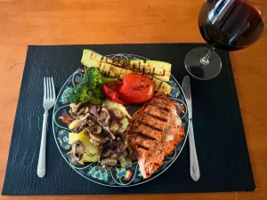 母の日の手作りディナーとサカエサーモンのバーベキュー